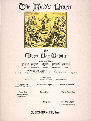 Albert Hay Malotte: Lord's Prayer: Medium Voice: Vocal Work