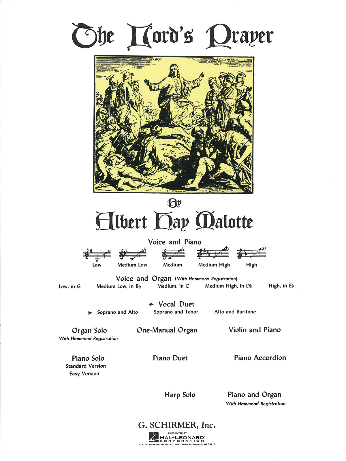 Albert Hay Malotte: The Lord's Prayer: Soprano & Alto: Vocal Score