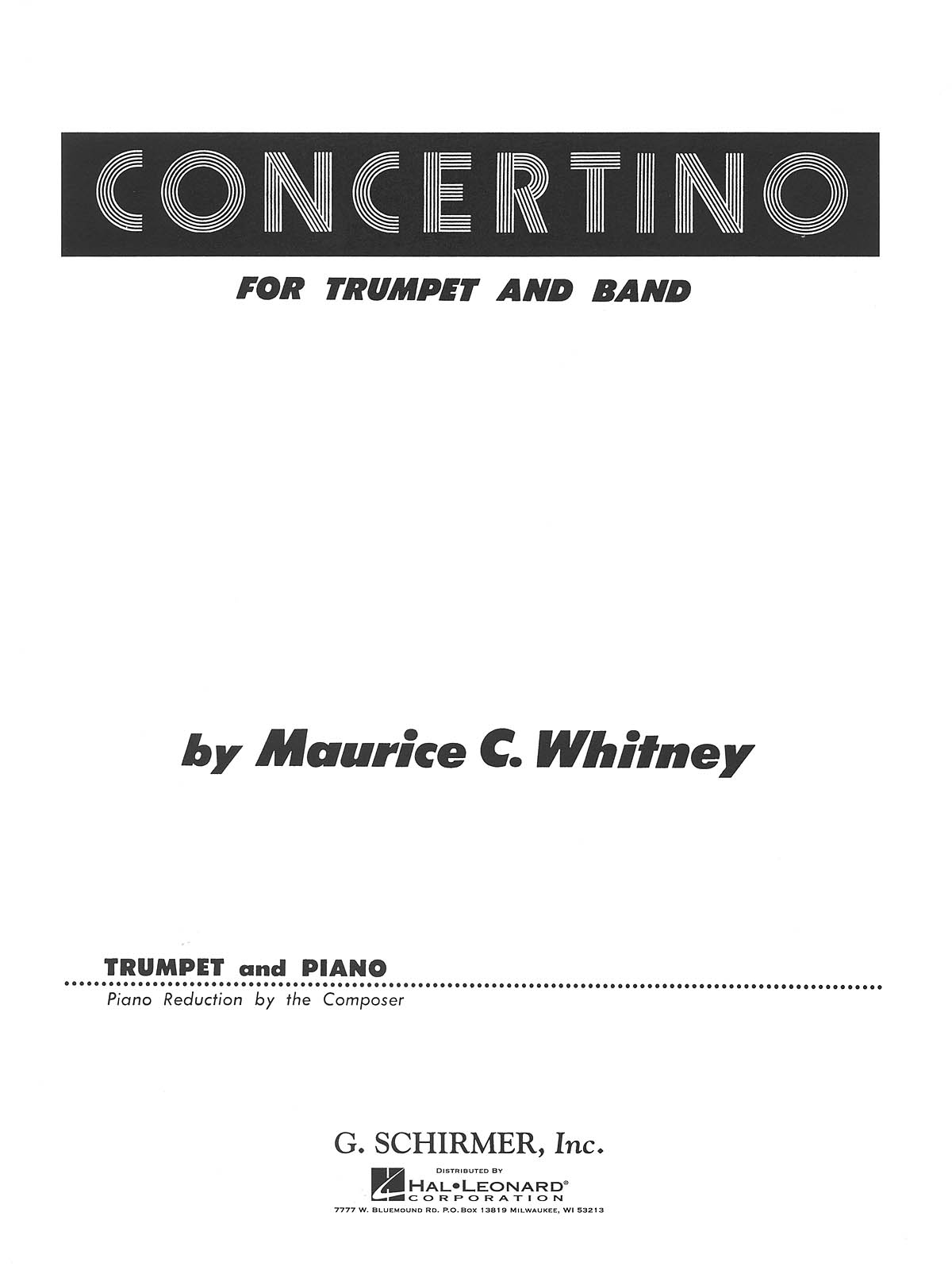 Maurice C. Whitney: Concertino: Trumpet: Instrumental Work