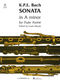 Carl Philipp Emanuel Bach: Sonata in A Minor: Flute: Instrumental Work