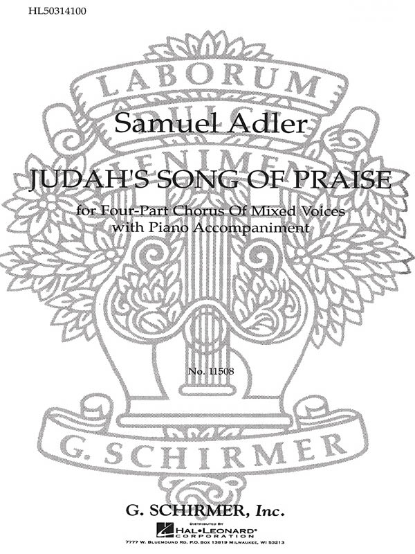 Samuel Adler: Judah's Song of Praise: SATB: Vocal Score