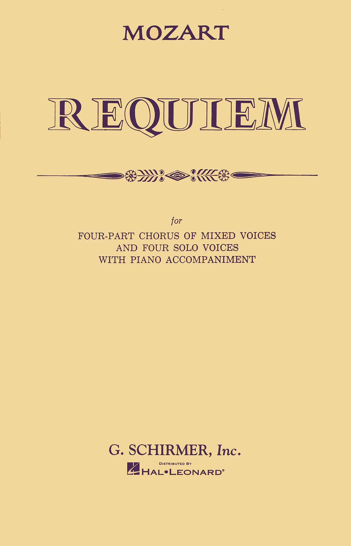 Wolfgang Amadeus Mozart: Requiem: SATB: Vocal Score
