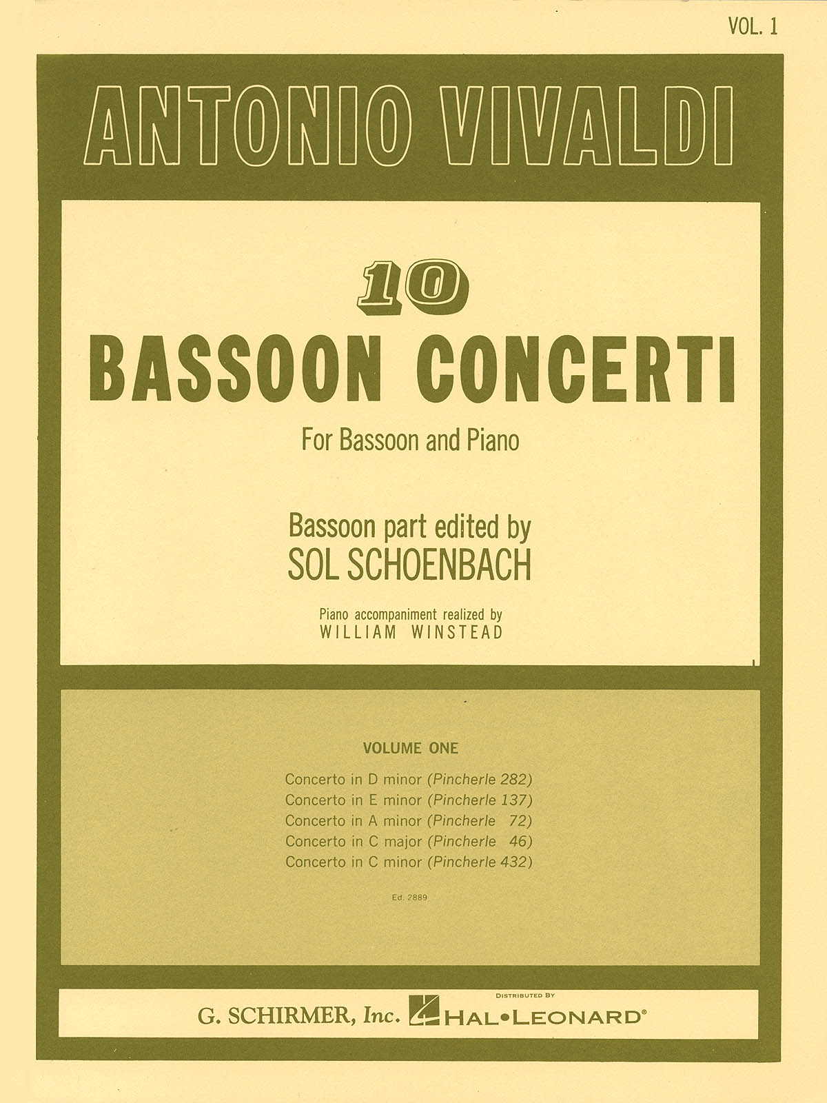 Antonio Vivaldi: 10 Bassoon Concerti  Vol. 1: Bassoon and Accomp.: Instrumental