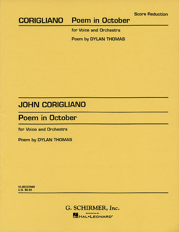 John Corigliano: Poem in October: Voice & Piano: Vocal Work