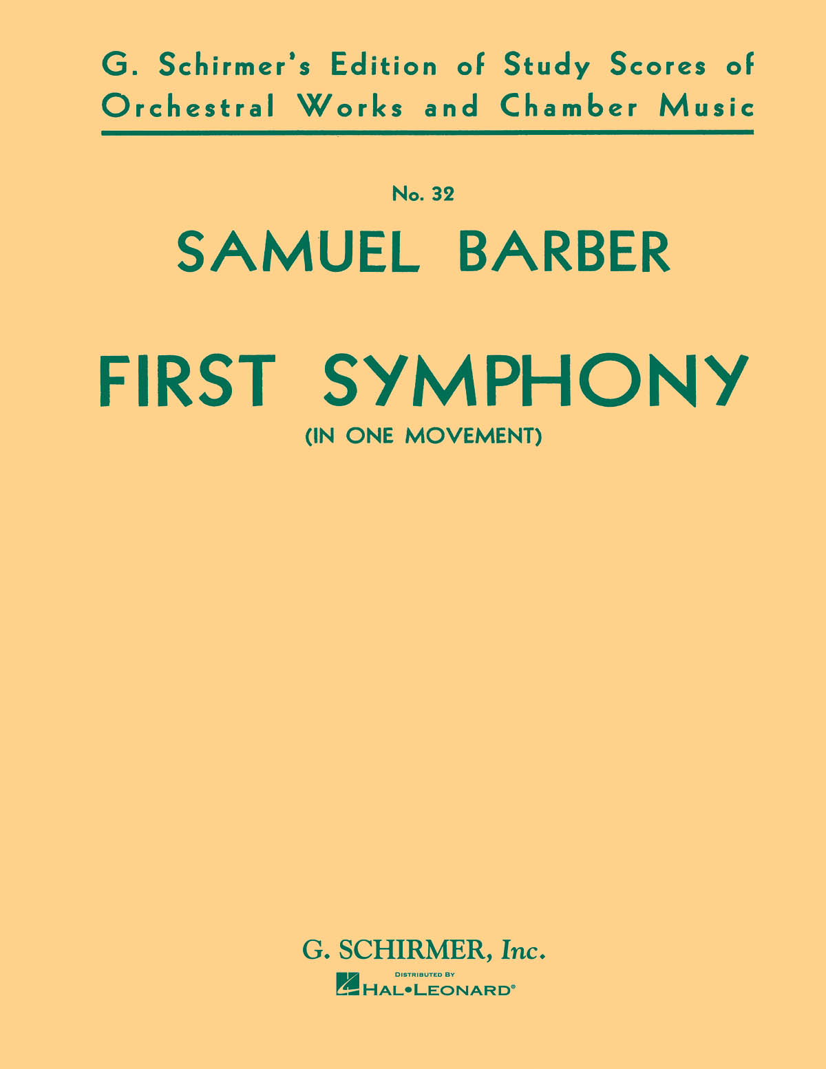 Samuel Barber: Symphony No. 1  Op. 9: Orchestra: Score