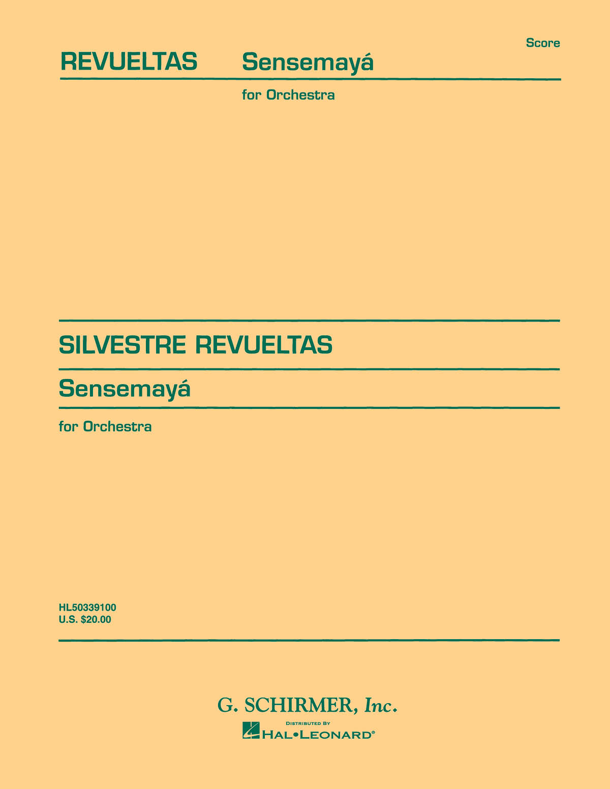 Silvestre Revueltas: Sensemay? (1938): Orchestra: Score