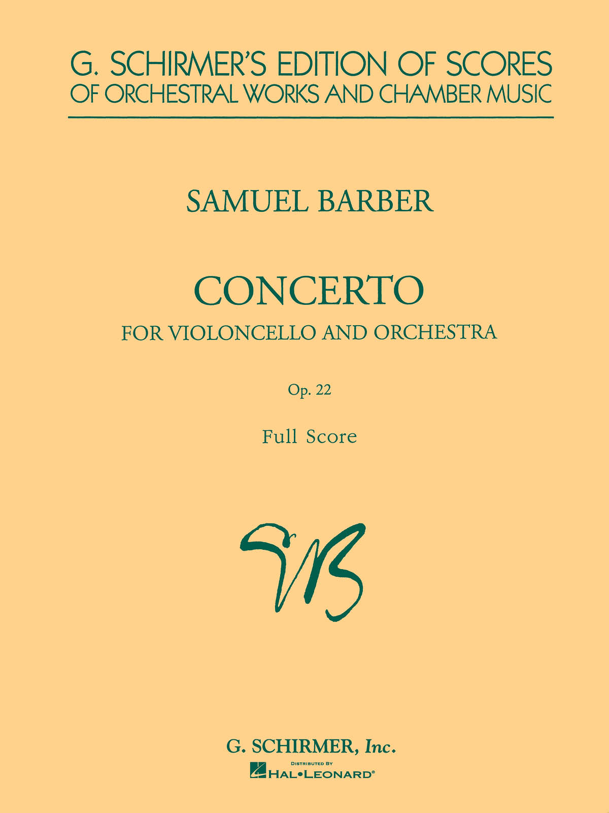 Samuel Barber: Cello Concerto  Op. 22: Cello: Score