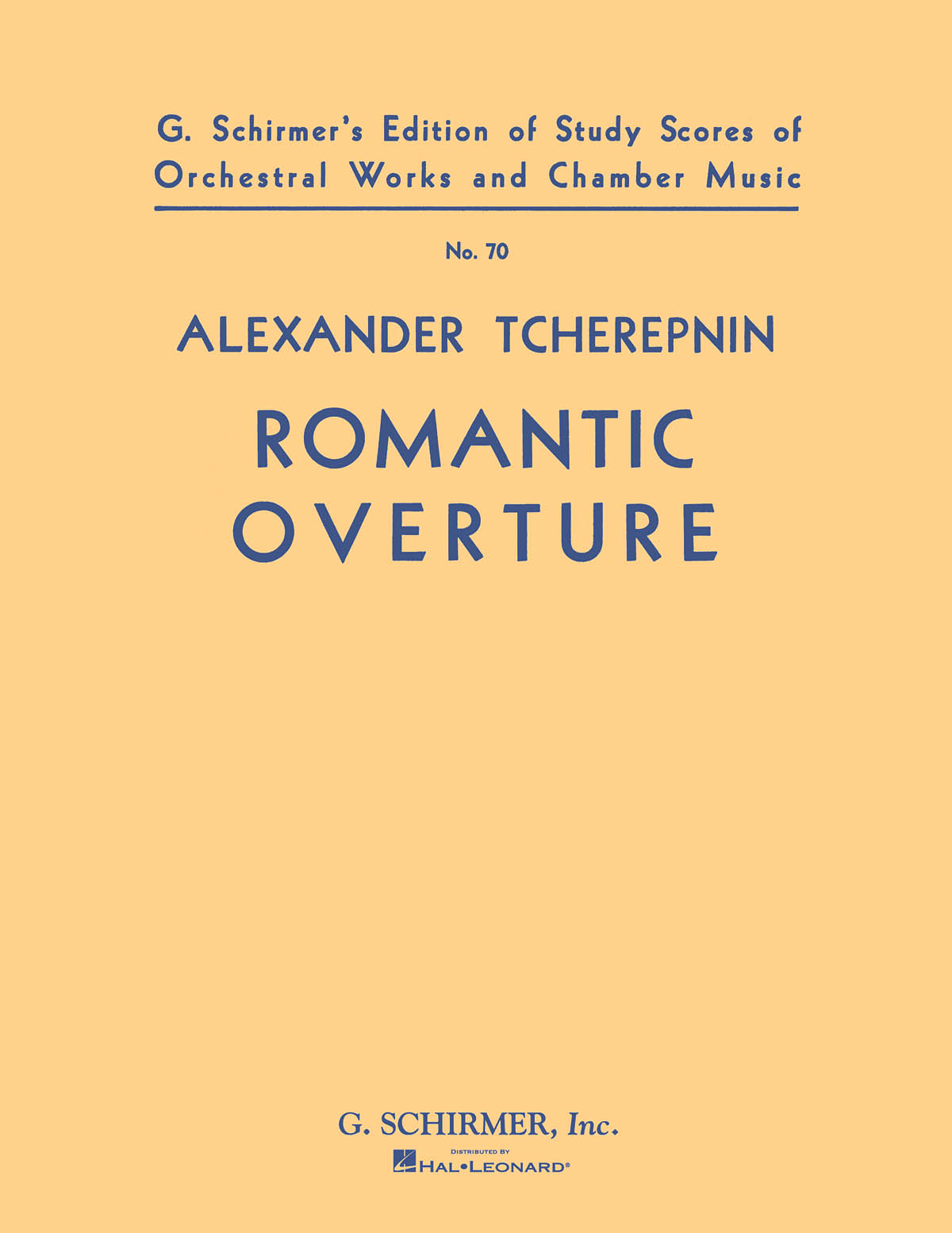 Alexander Tcherepnin: Romantic Overture: Orchestra: Study Score