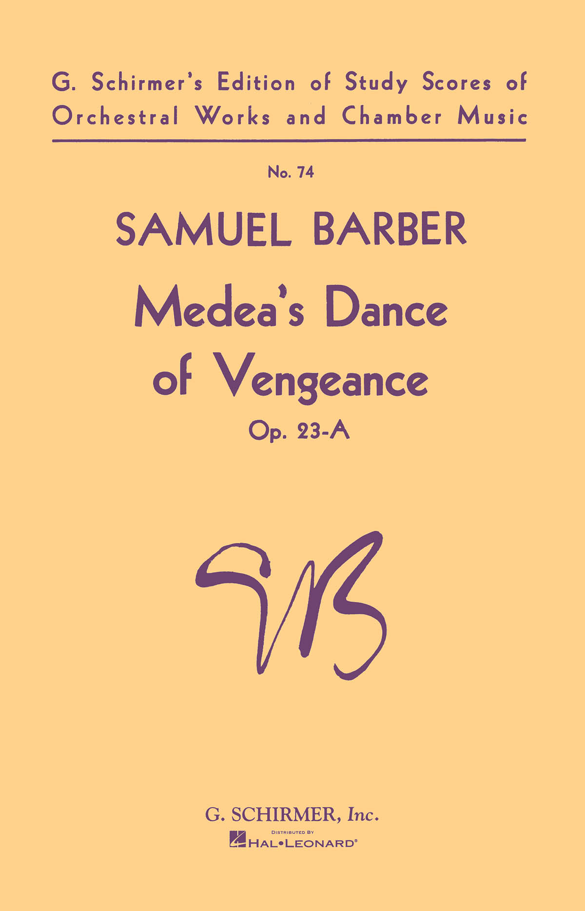 Samuel Barber: Medeas Dance of Vengeance  Op. 23a: Orchestra: Study Score