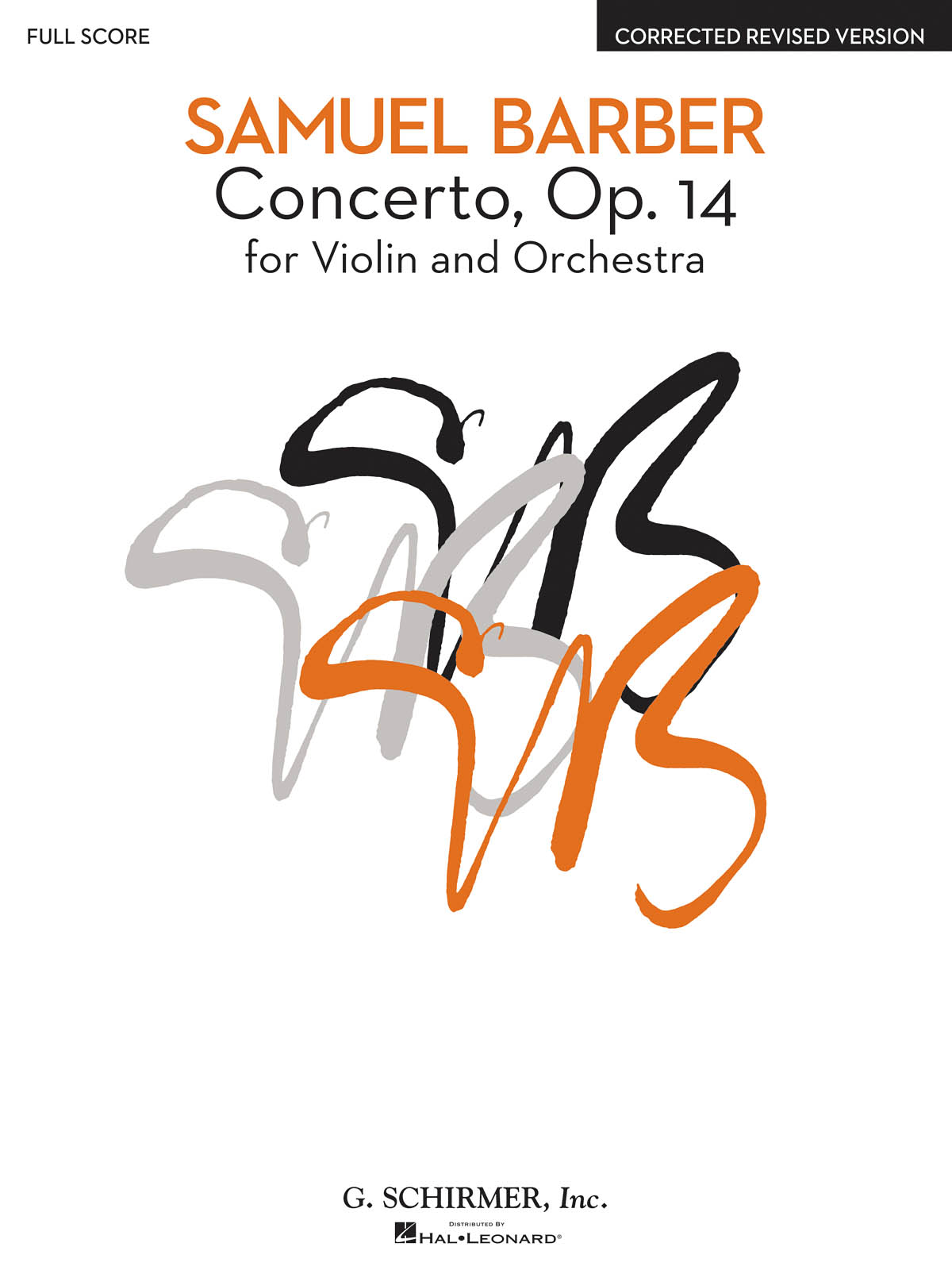 Samuel Barber: Concerto  Op. 14 - Corrected Revised Version: Violin: Score