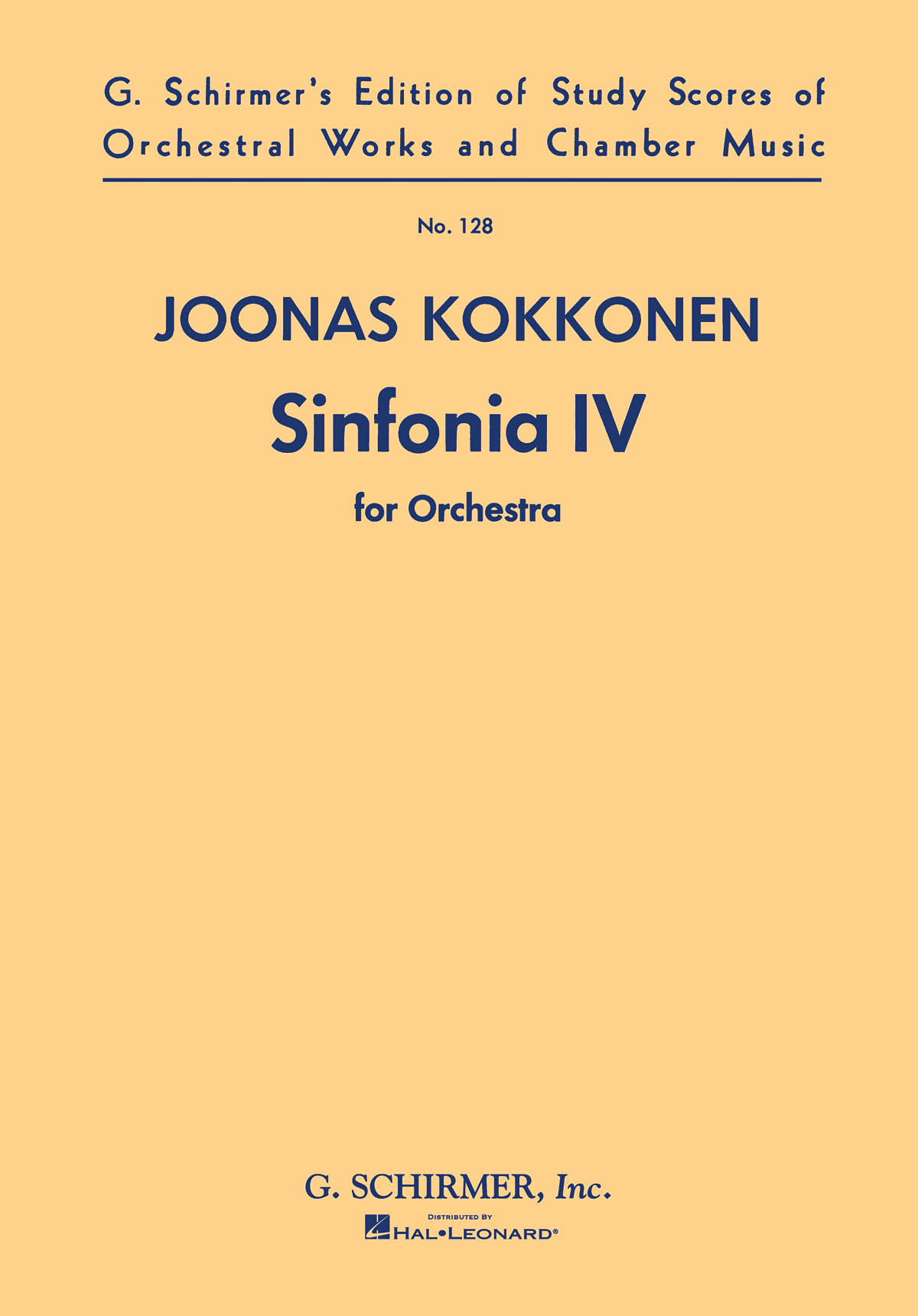 Joonas Kokkonen: Symphony No. 4 Heroes: Orchestra: Study Score