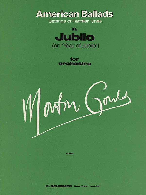 Morton Gould: III. Jubilo: Orchestra: Score