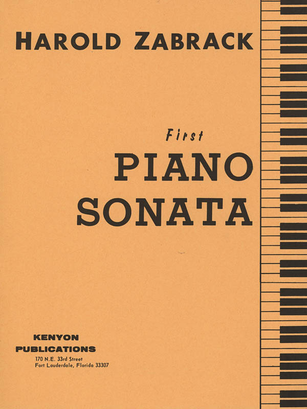Harold Zabrack: Piano Sonata No. 1: Piano: Instrumental Work