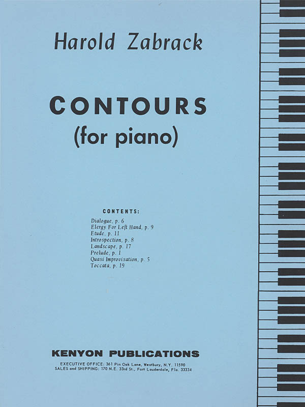 Harold Zabrack: Contours: Piano: Instrumental Work