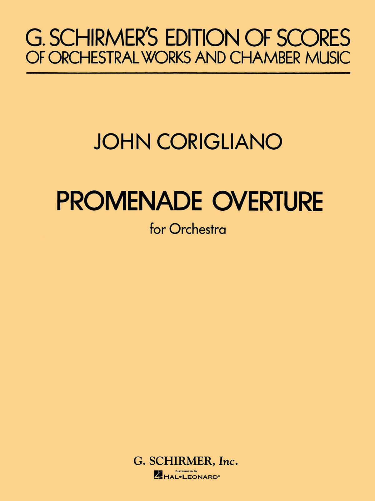 John Corigliano: Promenade Overture: Orchestra: Score