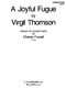 Virgil Thomson: A Joyful Fugue Con Band Score: Concert Band: Score