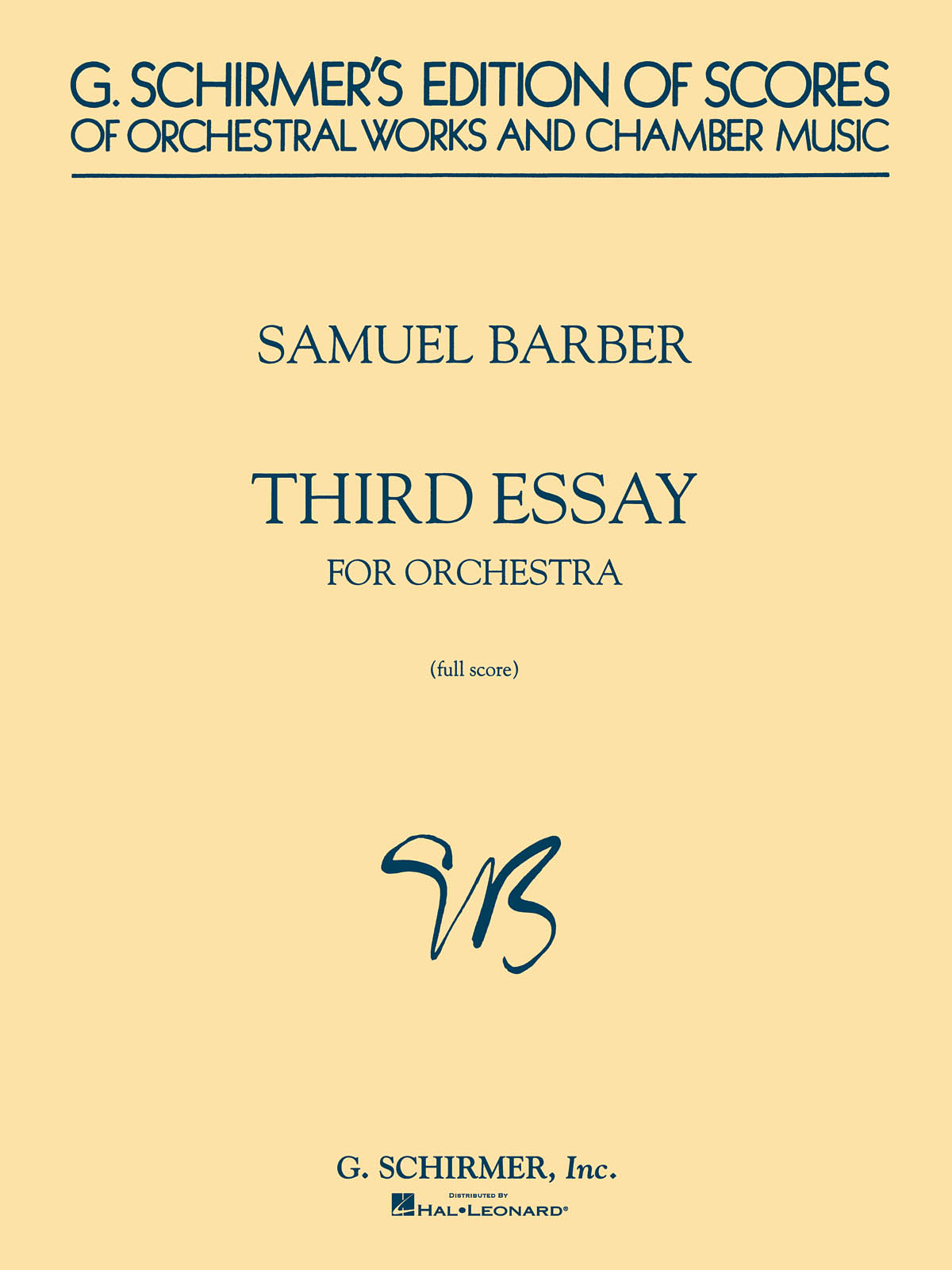 Samuel Barber: Third Essay for Orchestra: Orchestra: Score