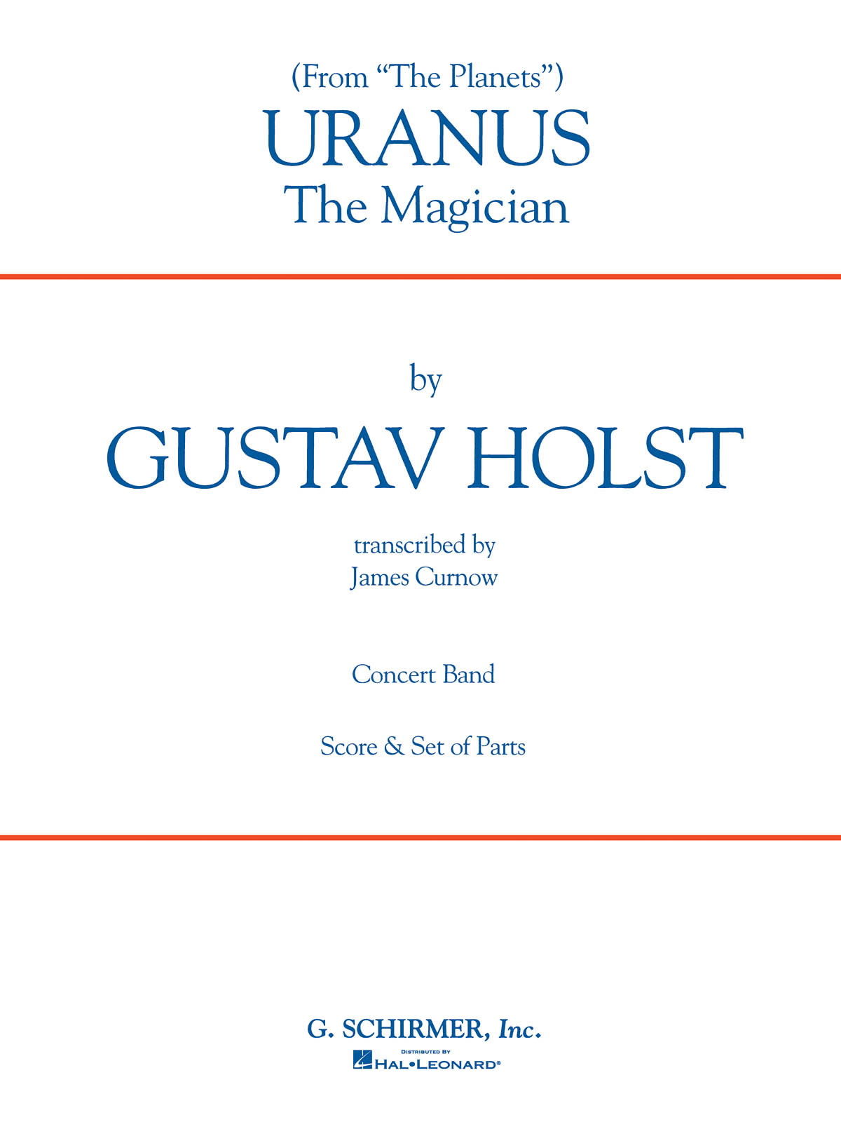 Gustav Holst: Uranus: Concert Band: Score & Parts