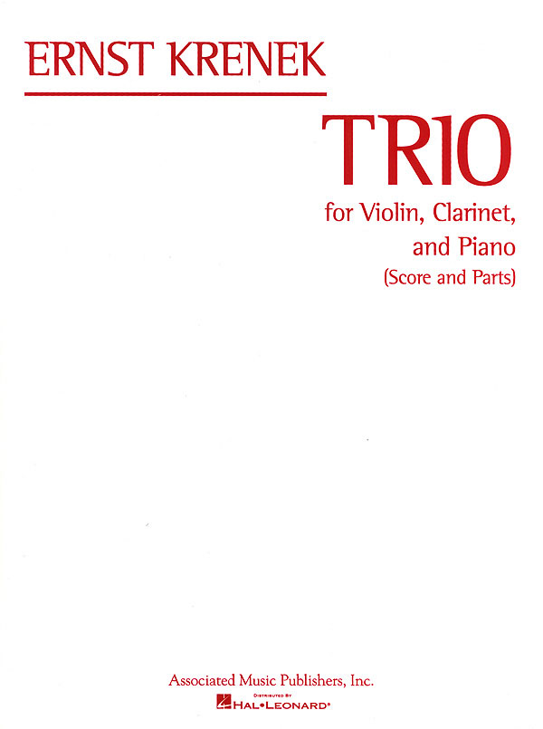 Ernst Krenek: Trio: Chamber Ensemble: Score and Parts