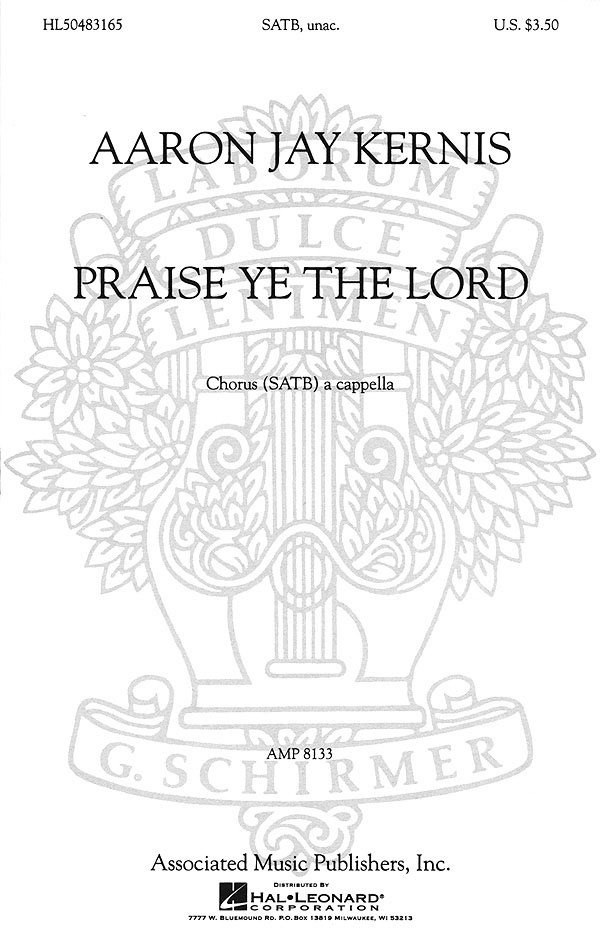 Aaron Jay Kernis: Praise Ye the Lord: Double Choir: Vocal Album