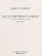 Elliott Carter: Glock Birthday Fanfare: Chamber Ensemble: Score and Parts