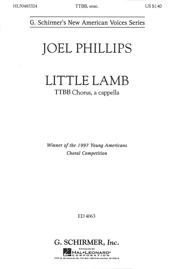 Joel Phillips: Little Lamb: TTBB: Vocal Score