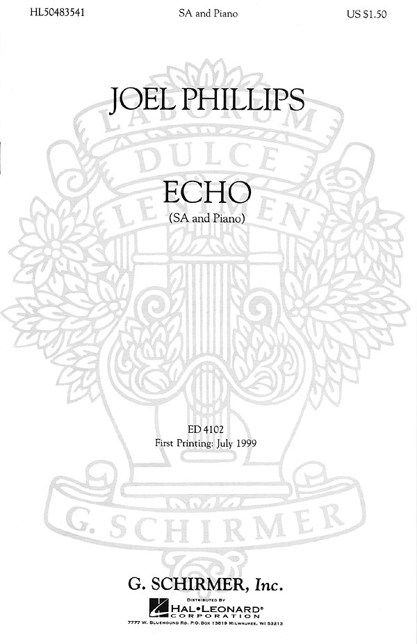 Joel Phillips: Echo: 2-Part Choir: Vocal Score