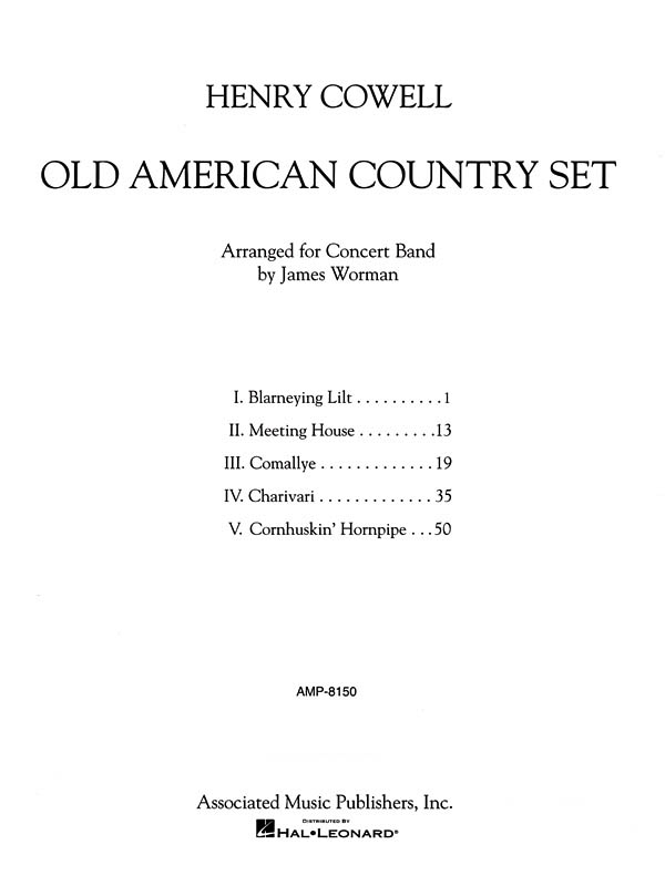 Henry Cowell: Old American Country Set: Concert Band: Score
