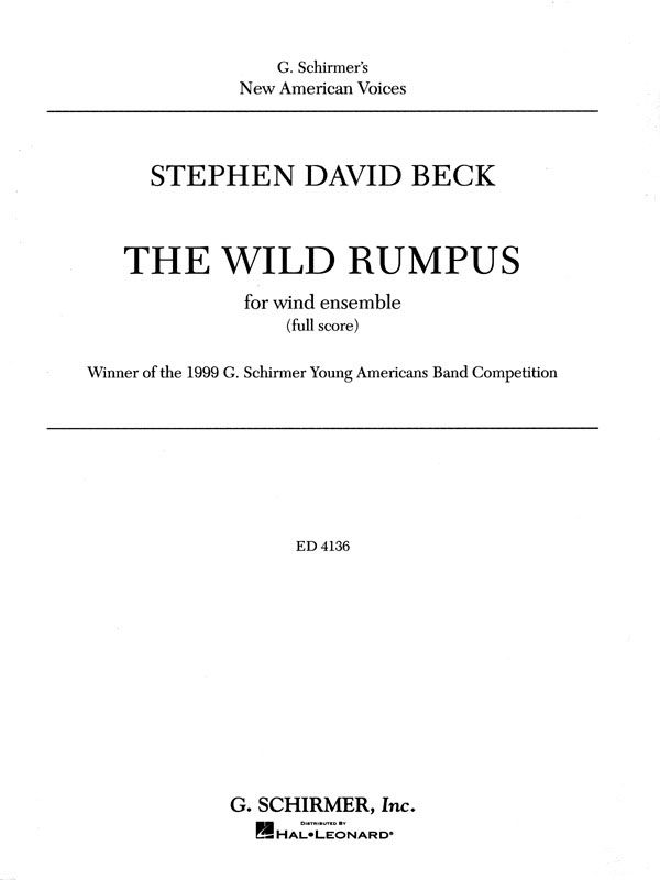 The Wild Rumpus Cb Score Concert Band: Concert Band: Score