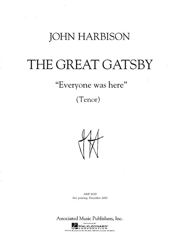 John Harbison: Everyone was Here: Tenor: Vocal Album