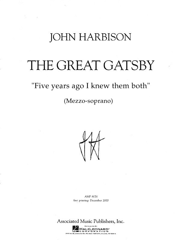 John Harbison: Five Years Ago  I Knew Them Both: Mezzo-Soprano: Vocal Album