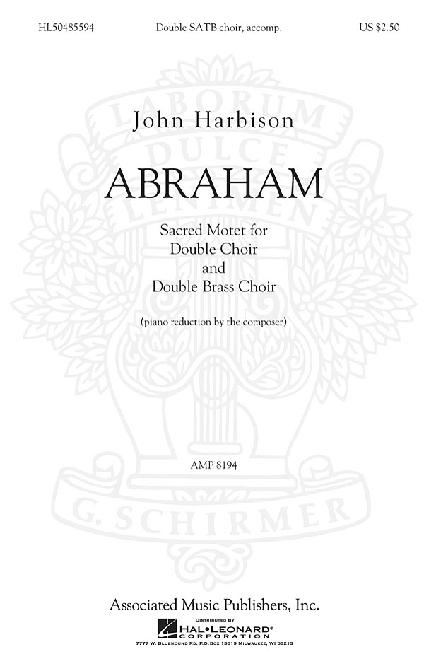 John Harbison: Abraham: SATB: Vocal Score