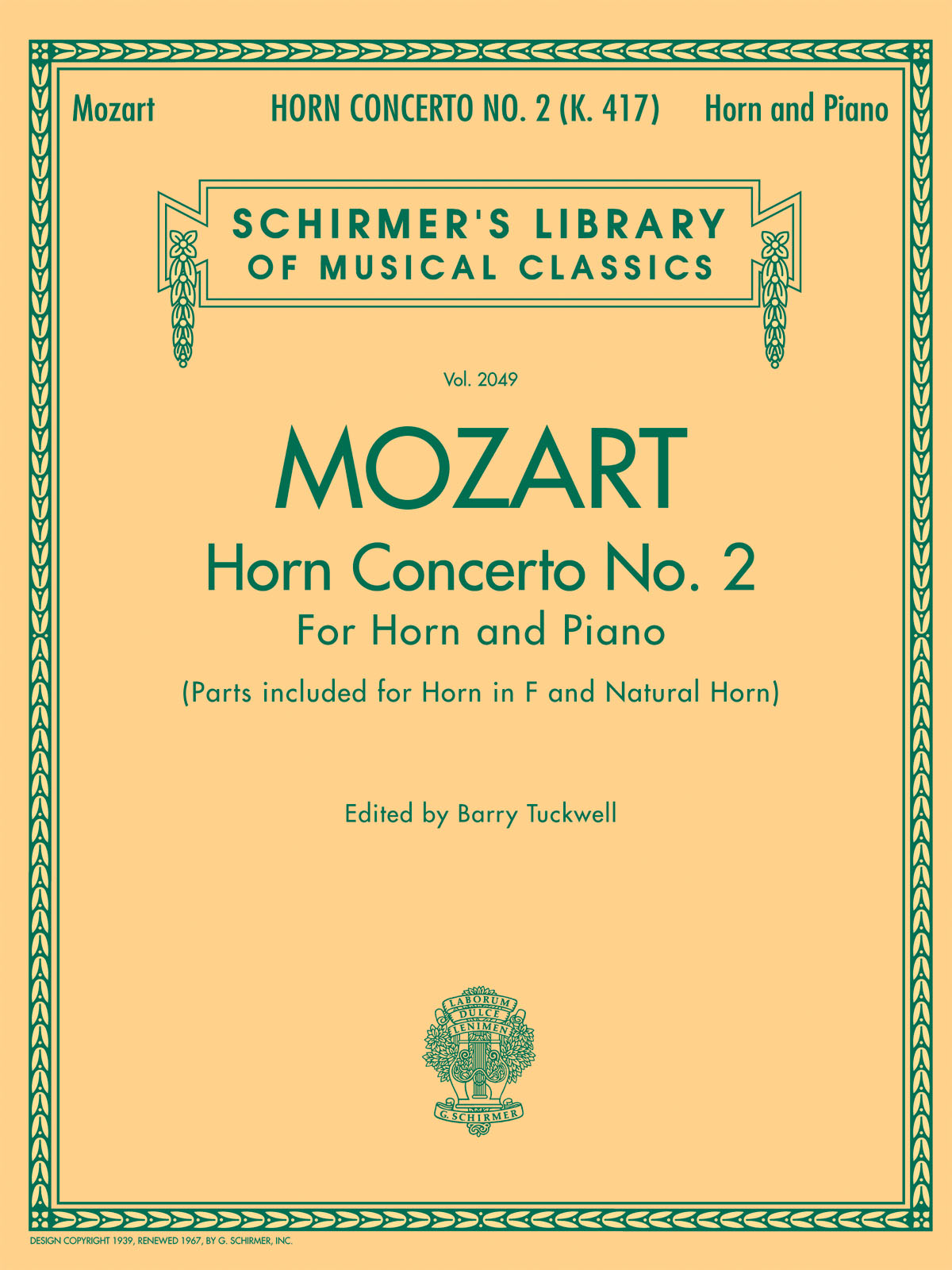 Wolfgang Amadeus Mozart: Horn Concerto No.2: French Horn: Instrumental Work