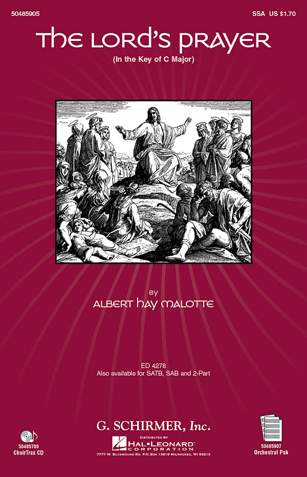 Albert Hay Malotte: The Lord's Prayer: SSA: Vocal Score
