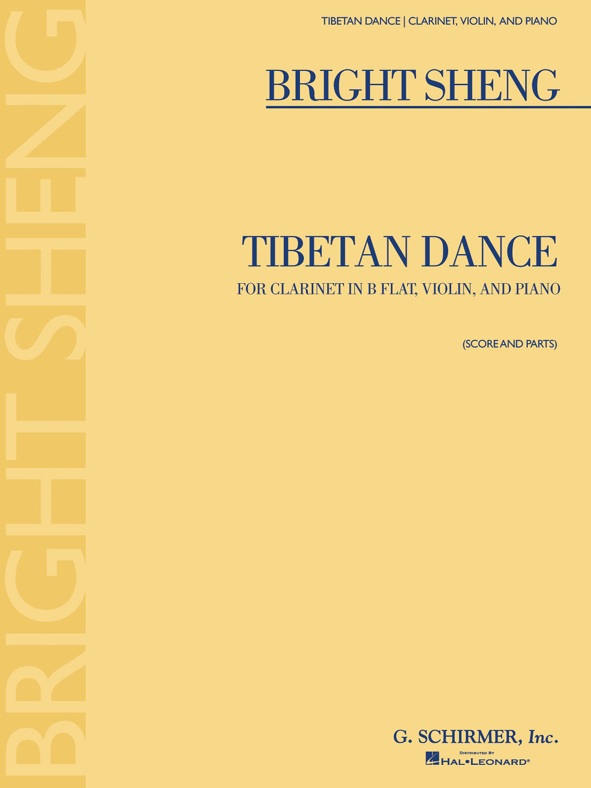 Bright Sheng: Tibetan Dance: Chamber Ensemble: Score and Parts