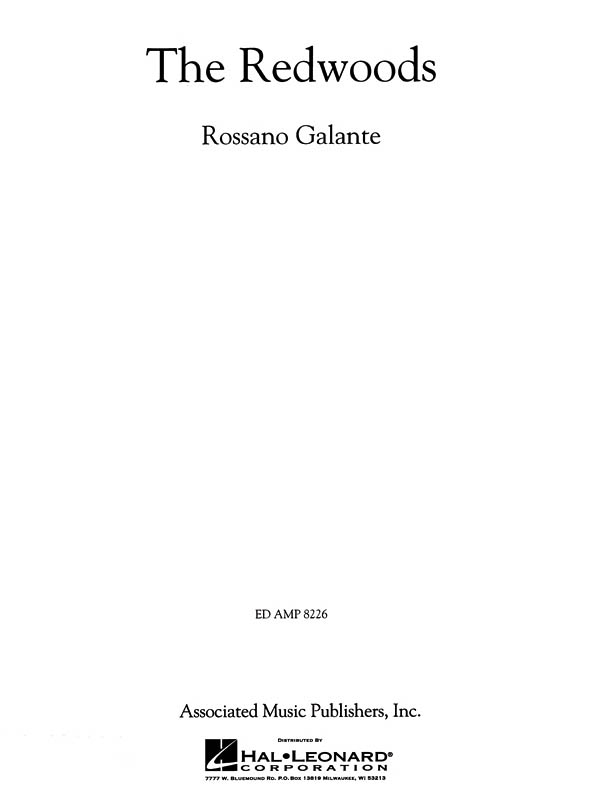 Rossano Galante: The Redwoods: Concert Band: Score