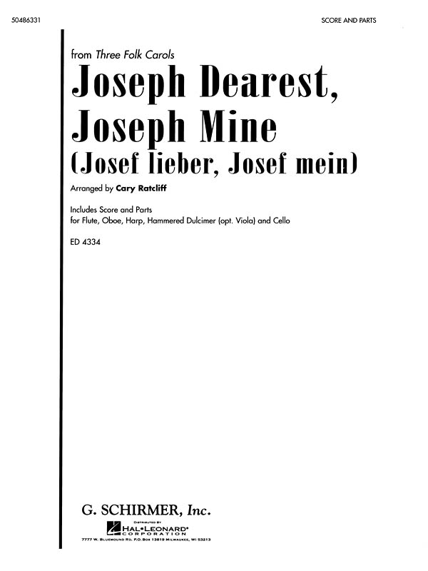 Joseph Dearest  Joseph Mine: Chamber Ensemble: Score and Parts