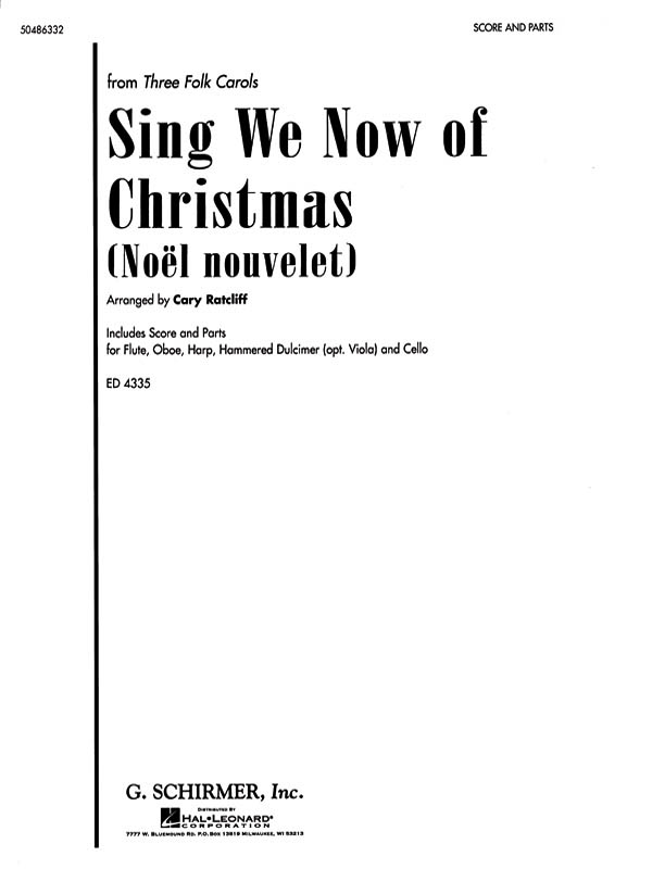 Sing We Now of Christmas (No?l Nouvelet): Chamber Ensemble: Score and Parts