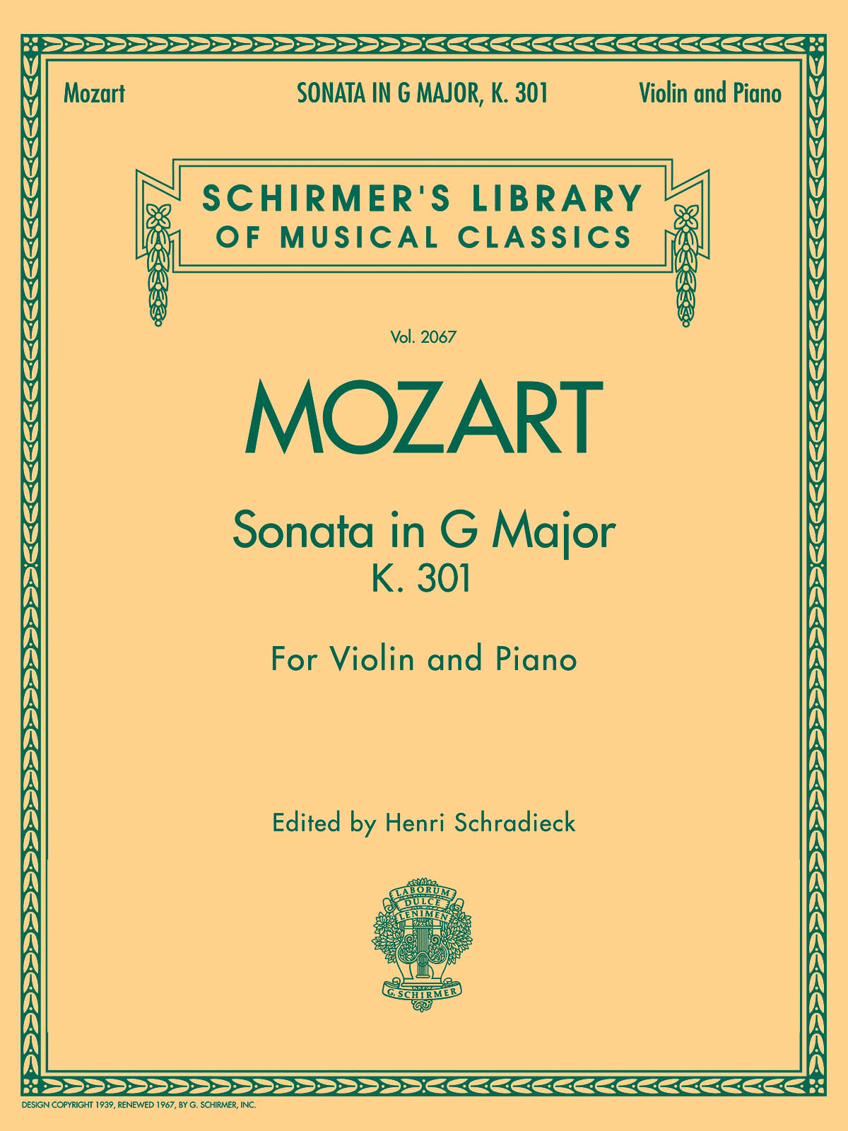 Wolfgang Amadeus Mozart: Sonata in G Major  K301: Violin: Instrumental Work