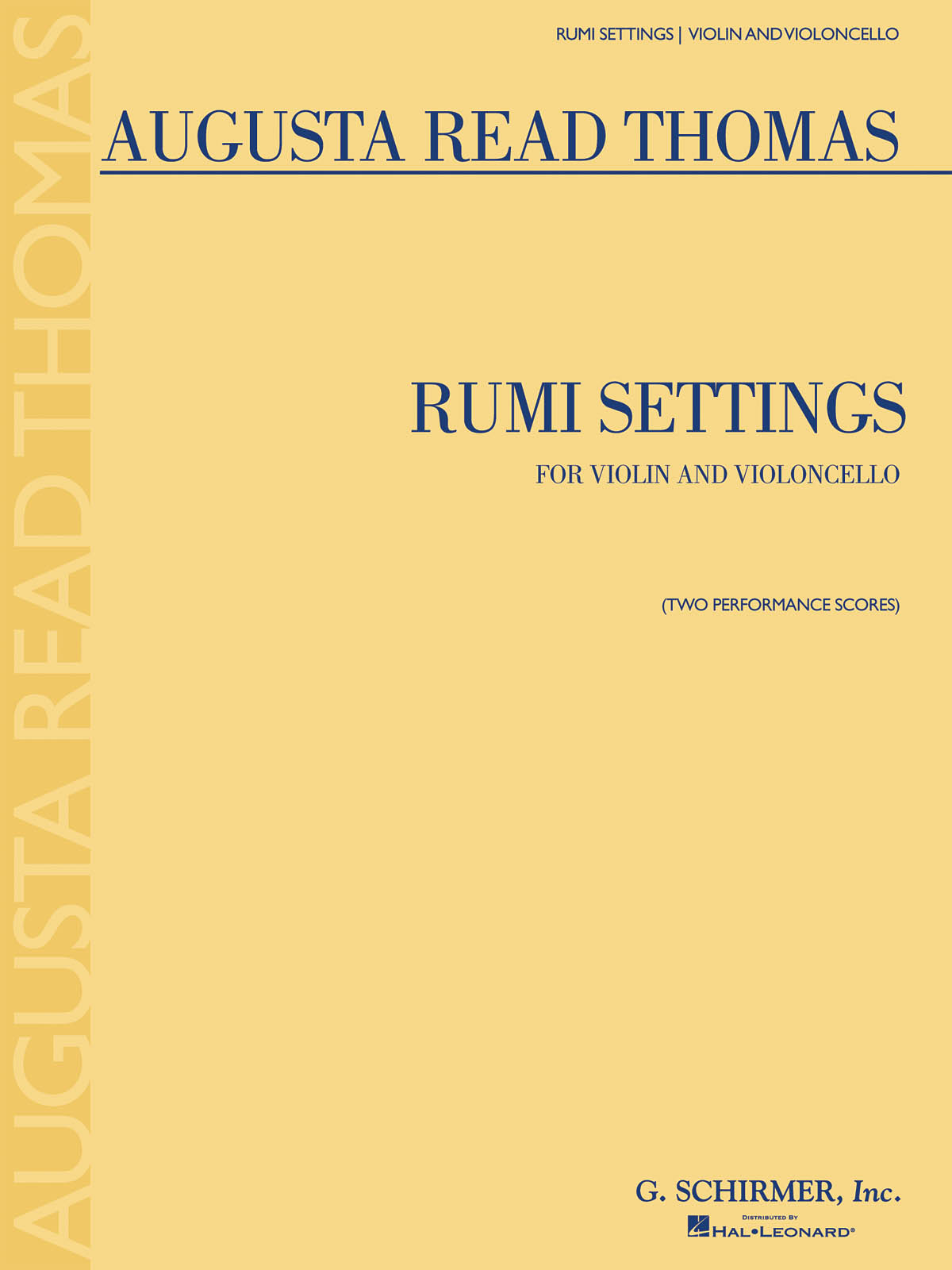 Augusta Read Thomas: Rumi Settings: Violin & Cello: Parts