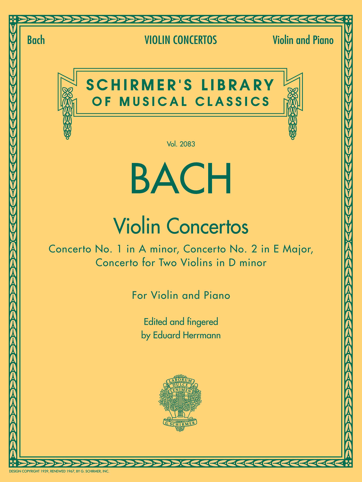 Johann Sebastian Bach: Bach - Violin Concertos: Violin: Instrumental Album