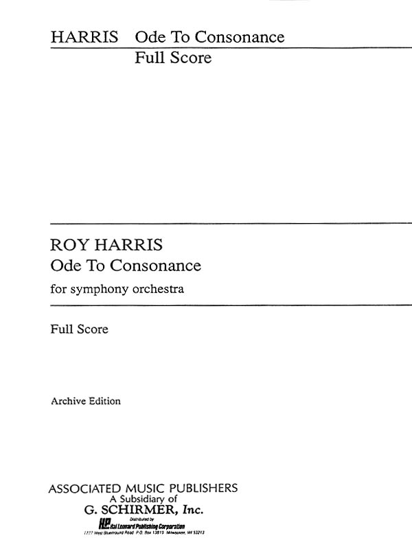 Ode To Consonance Full Score: Orchestra: Score