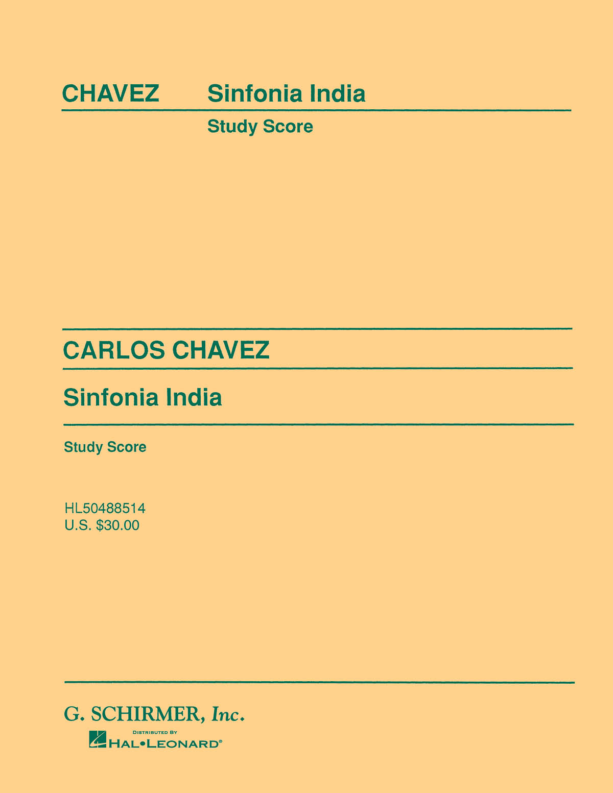 Carlos Chvez: Sinfonia India (Symphony No. 2): Orchestra: Score