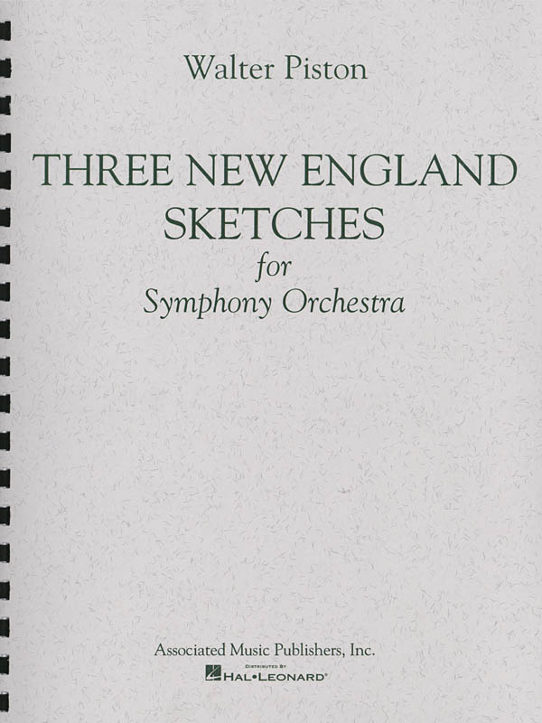 Walter Piston: Three New England Sketches: Orchestra: Study Score