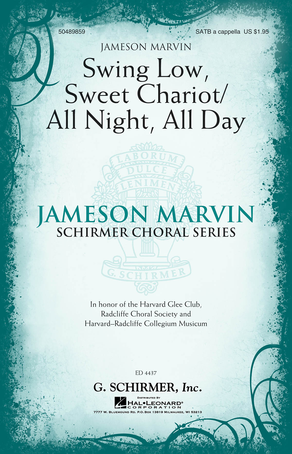 Swing Low  Sweet Chariot/All Night  All Day: SATB: Vocal Score