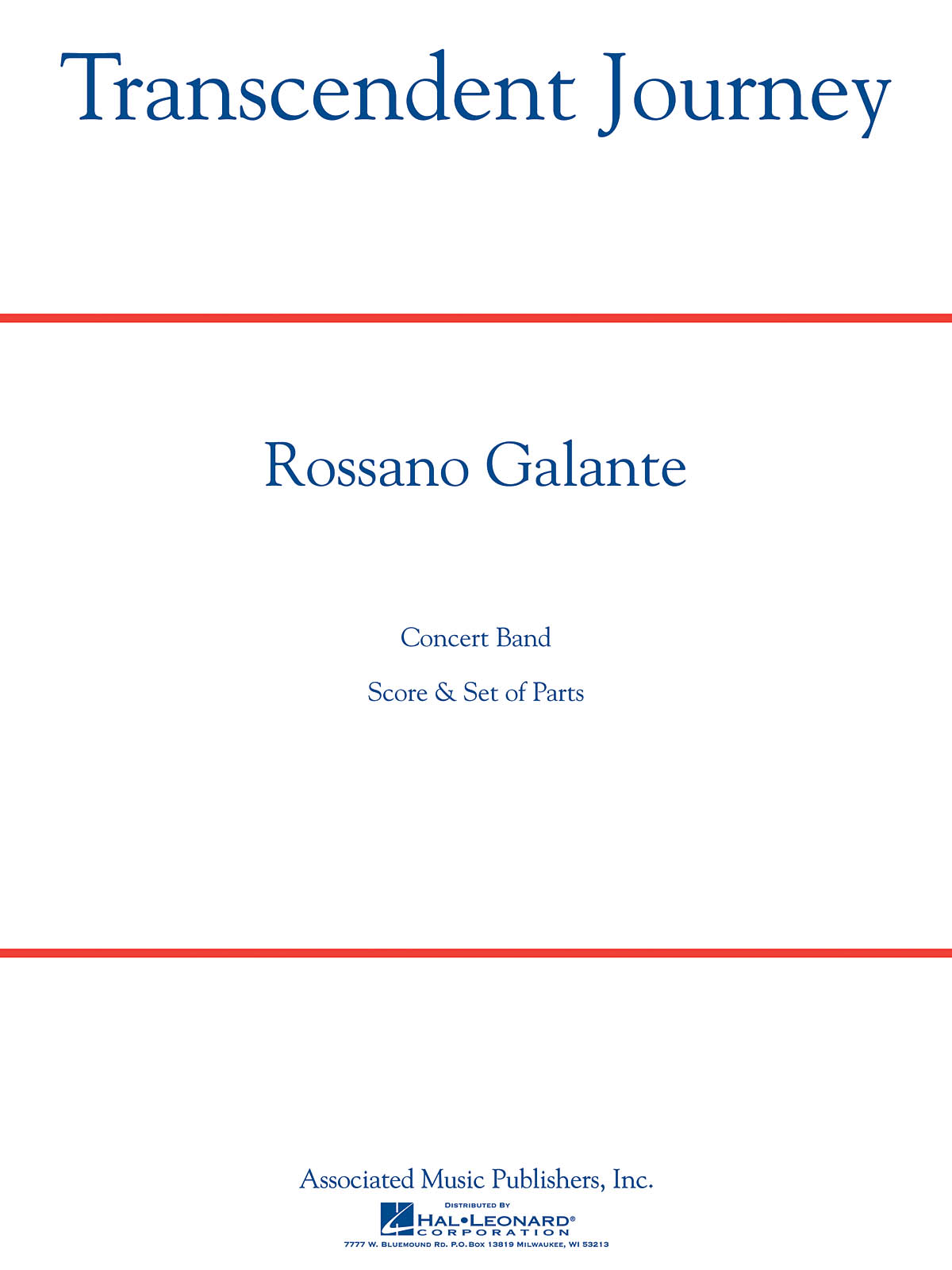 Rossano Galante: Transcendent Journey: Concert Band: Score and Parts
