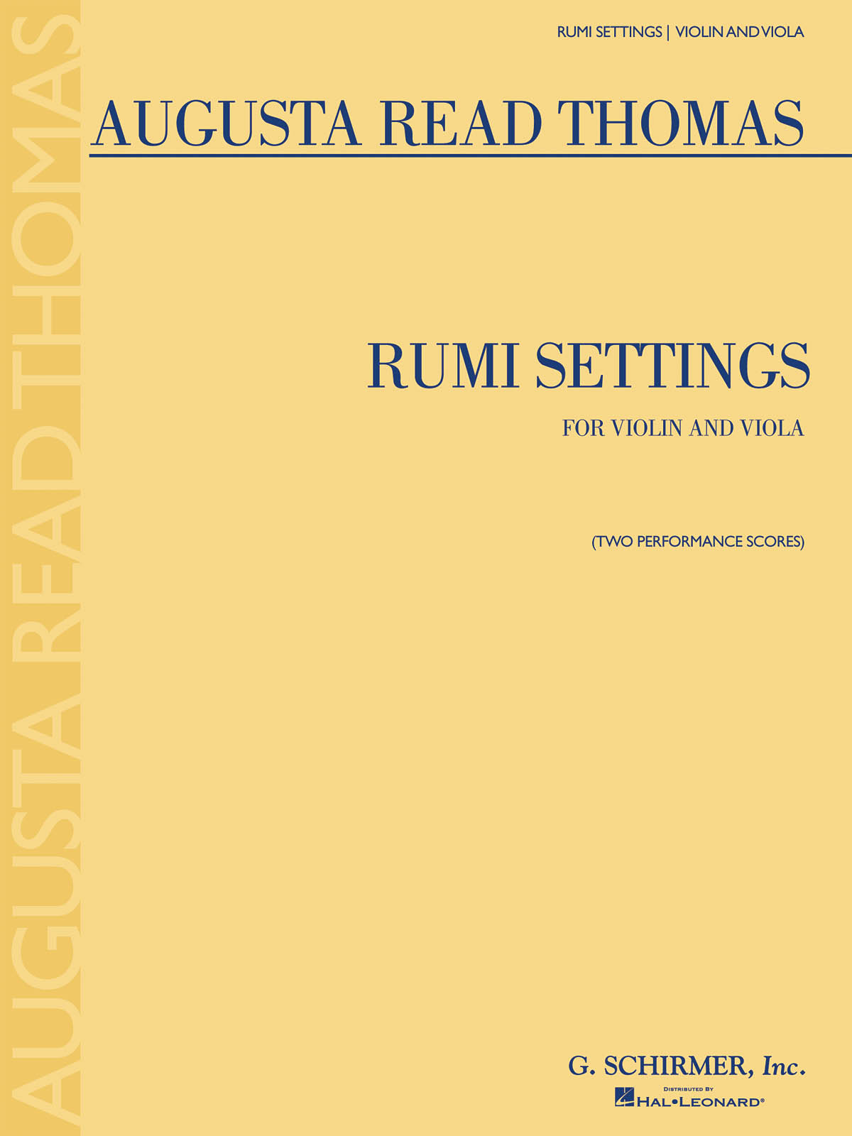 Augusta Read Thomas: Rumi Settings: Violin & Viola: Parts