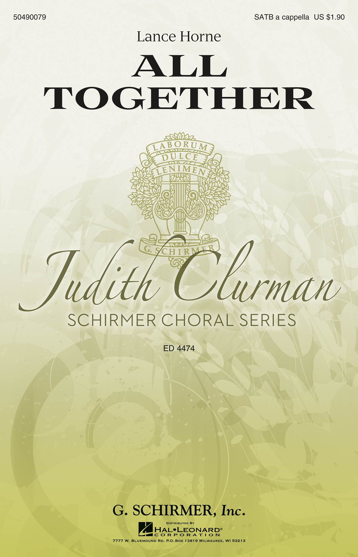 Lance Horne Philip Littell: All Together: SATB: Vocal Score