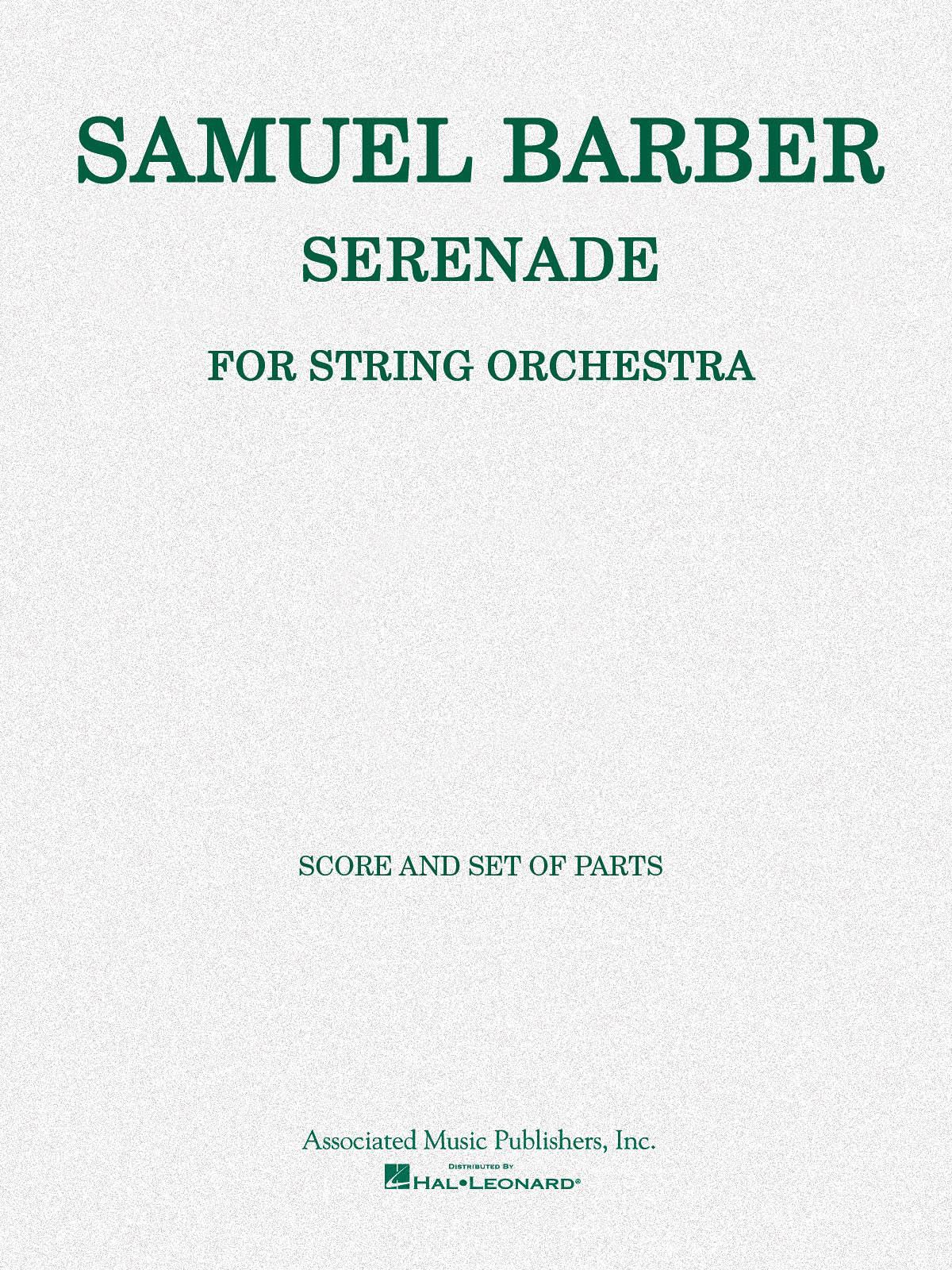 Serenade For Strings - String Orchestra: String Orchestra: Score and Parts