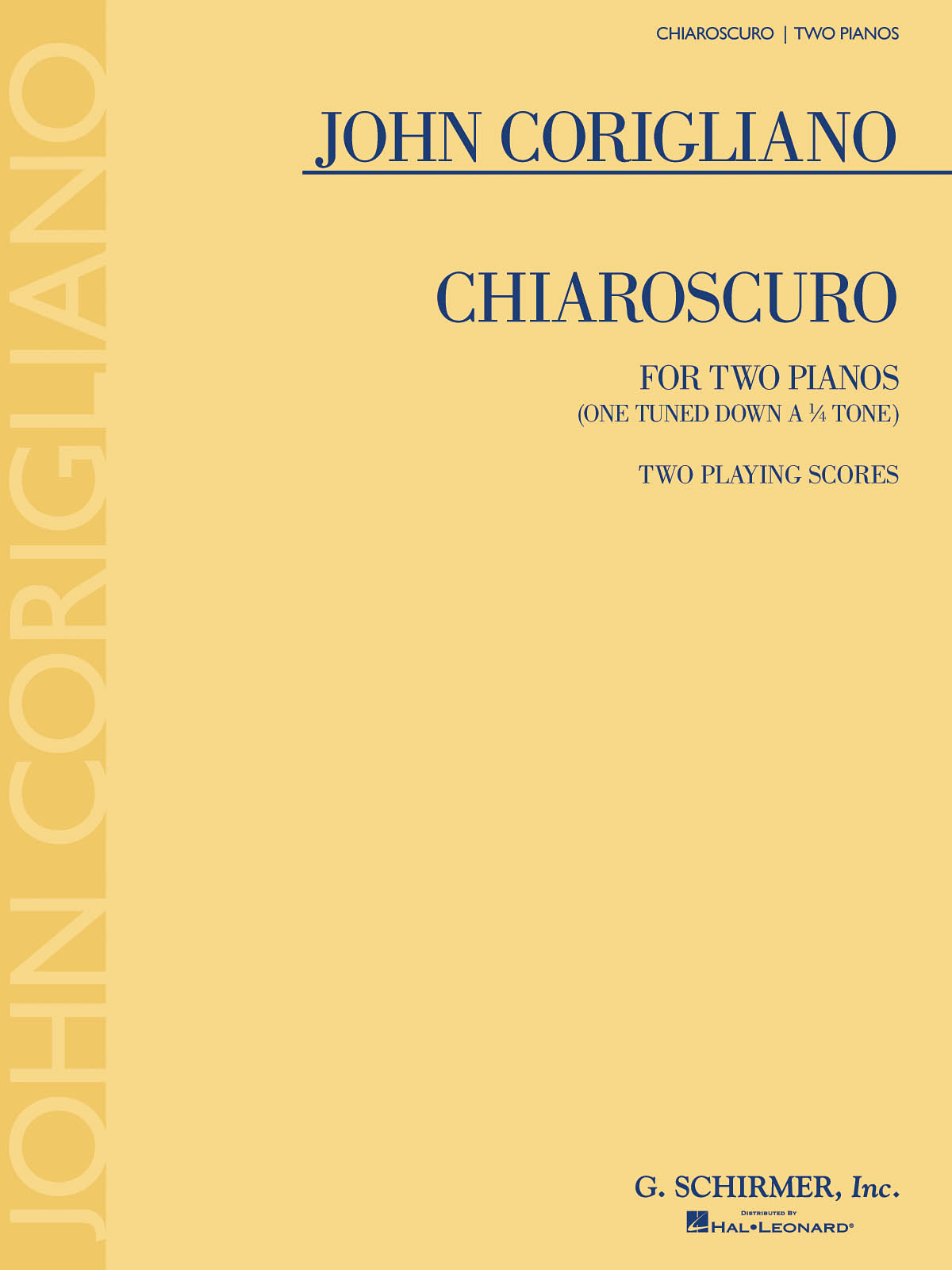John Corigliano: Chiaroscuro: Piano Duet: Instrumental Work